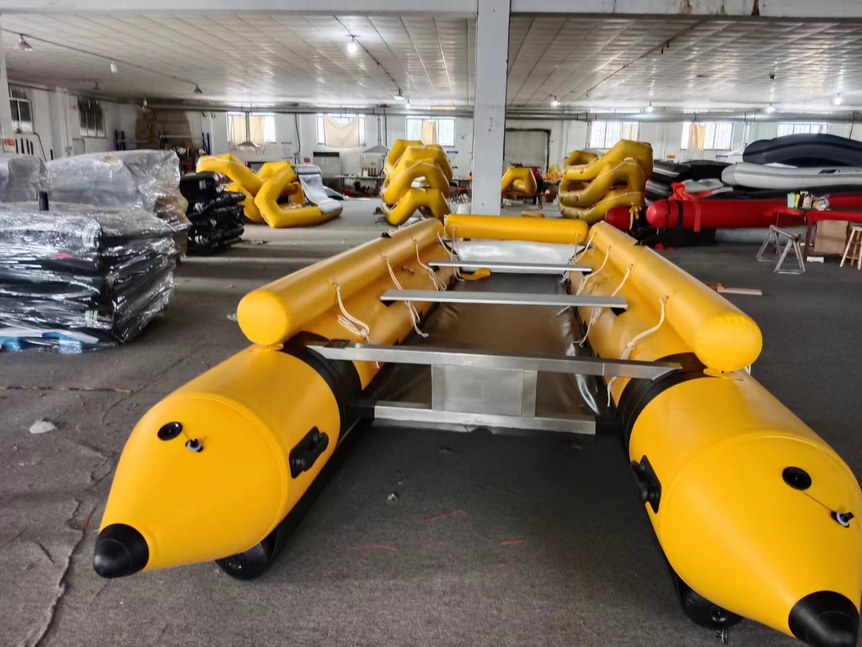  Aluminium Floor Catamaran Speed Inflatable Boat 
