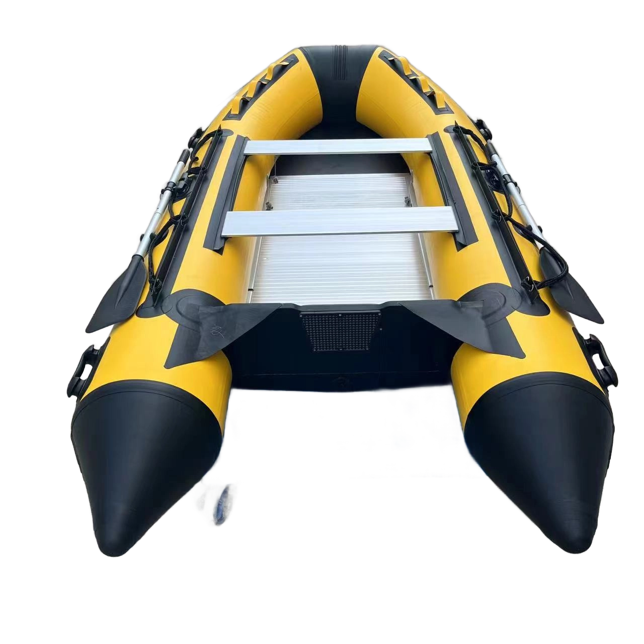 12ft yellow and black Rubber Dinghy Rowing Boat 